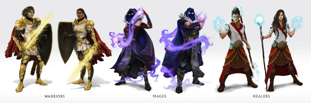 Classcraft sine tre helteklasser: Guardian, Healer og Mage