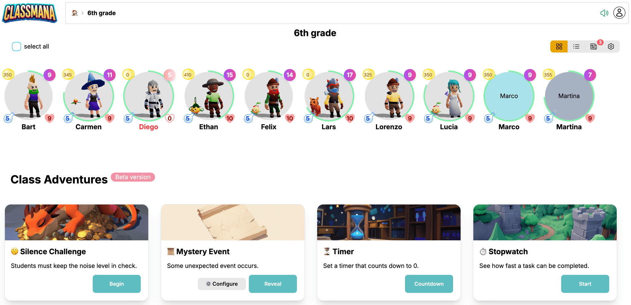 Stillhetsutfordring i Class Adventures